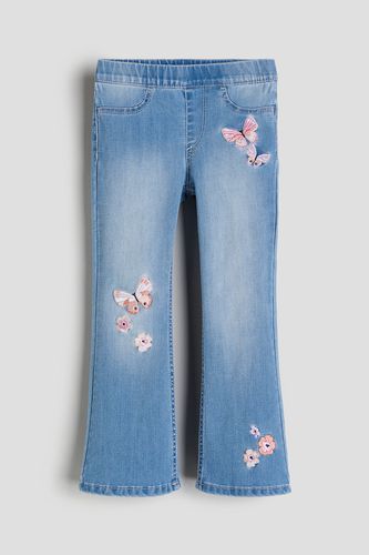 Superstretch Flared Leg Jeans Helles Denim/Schmetterlinge in Größe 92. Farbe: - H&M - Modalova