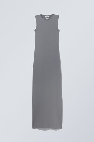 Kleid mit offenem Rücken Lucy Dunkelgrau, Alltagskleider in Größe XL. Farbe: - Weekday - Modalova
