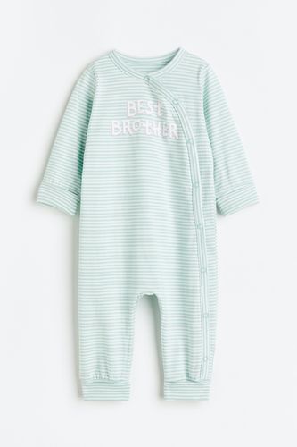 Bedruckter Baumwollpyjama Hellgrün/Best Brother, Pyjamas in Größe 62. Farbe: - H&M - Modalova