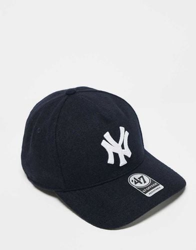 New York Yankees - Cappellino effetto lana navy con cuciture - 47 Brand - Modalova