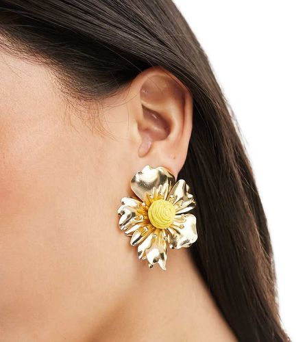 Orecchini placcati 18 k a forma di fiore - 8 Other Reasons - Modalova