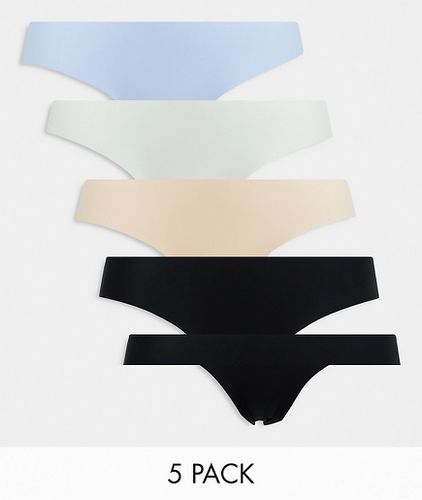 Cotton On - Confezione da 5 paia di slip bikini invisibili - Cotton:On - Modalova