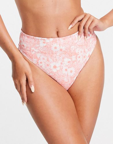 Cotton On - Slip bikini a fiori a vita alta in coordinato - Cotton:On - Modalova