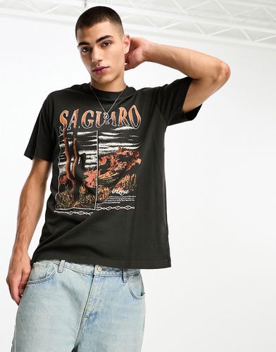 Cotton On - T-shirt nero slavato con stampa "Saguaro" - Cotton:On - Modalova