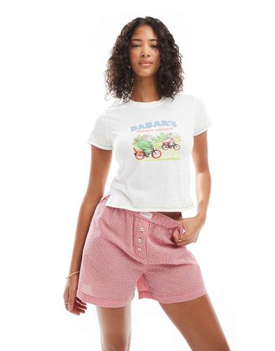 Cotton On - Top del pigiama con stampa grafica "Babar's French Lessons" stile anni '90 - Cotton:On - Modalova