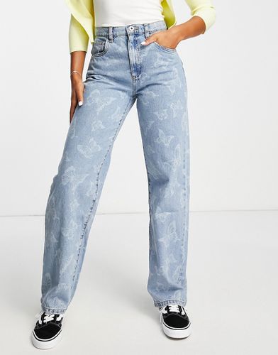 Jeans dritti anni '90 con stampa di farfalle - Cotton:On - Modalova