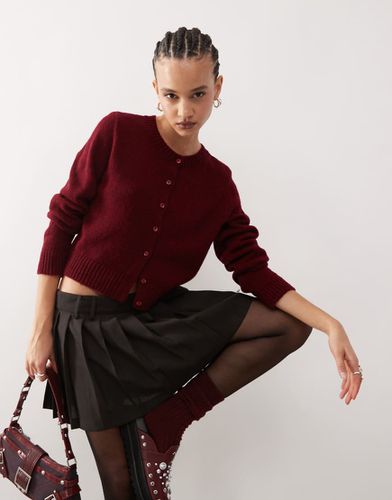 Cardigan in maglia bordeaux - Collusion - Modalova