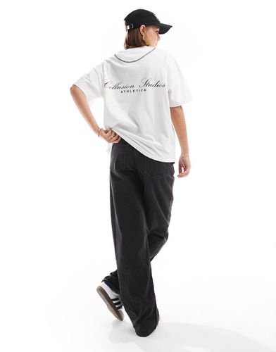 T-shirt bianca oversize con logo " Studios" - Collusion - Modalova