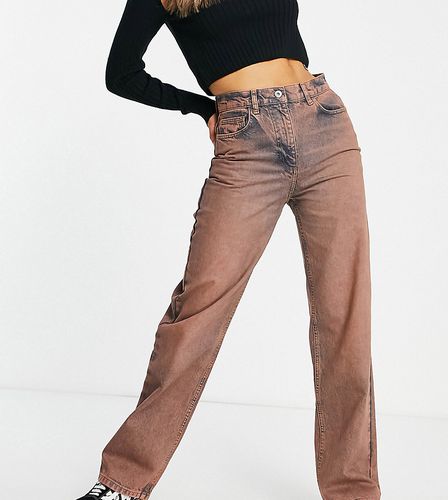 X014 - Dad jeans ampi in stile anni '90 lavaggio acido marrone - Collusion - Modalova