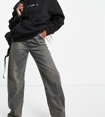 X014 - Jeans extra larghi stile anni '90 lavaggio anni '00, colore marrone - Collusion - Modalova