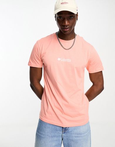 CSC - T-shirt basic color pesca con logo - In esclusiva per ASOS - Columbia - Modalova