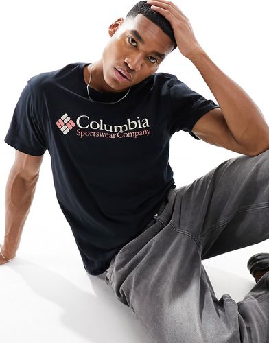 CSC - T-shirt basic con logo nera - Columbia - Modalova