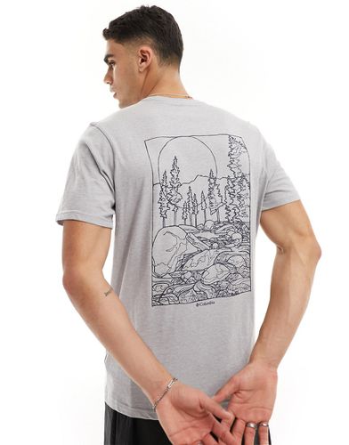 Rapid Ridge - T-shirt grigia con stampa sul retro - Columbia - Modalova