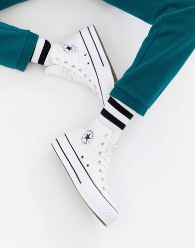 Chuck Taylor All Star Hi Lift - Sneakers di tela alte con plateau bianche - Converse - Modalova