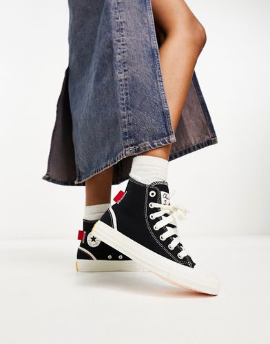 Chuck Taylor All Star Hi - Sneakers alte nere con dettagli - Converse - Modalova