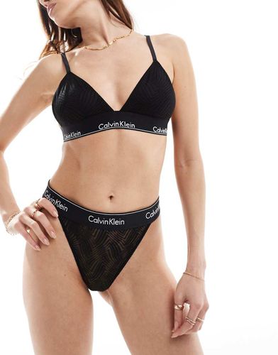 Modern Lace - Brassière a triangolo nera con fodera leggera - Calvin Klein - Modalova