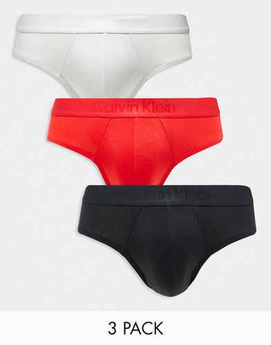 Black - Confezione da 3 slip neri, bianchi e rossi - Calvin Klein - Modalova