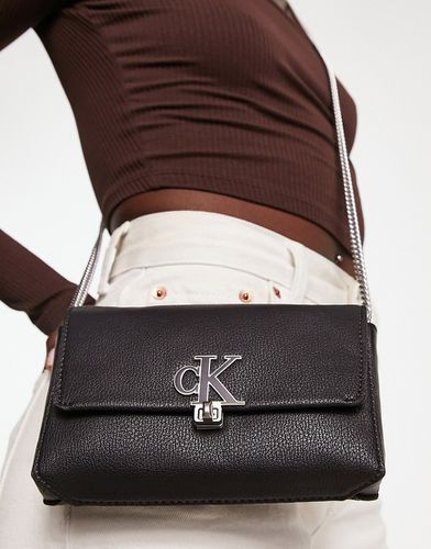 Borsa porta telefono a tracolla con monogramma minimal, colore - Calvin Klein Jeans - Modalova