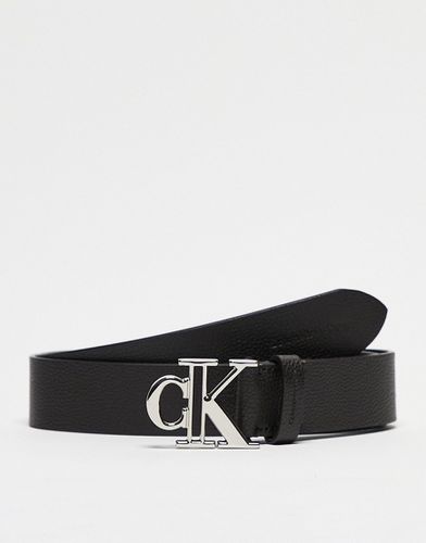 Cintura nera in pelle da 35 mm - Calvin Klein Jeans - Modalova
