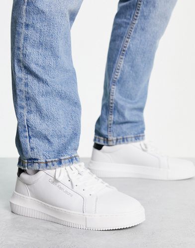 Sneakers stringate bianche con suola spessa cupsole - Calvin Klein Jeans - Modalova