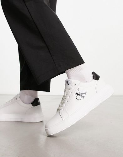 Sneakers stringate bianche con suola spessa cupsole - Calvin Klein Jeans - Modalova