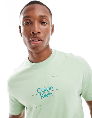 Jeans - T-shirt con logo ottico, colore - Calvin Klein - Modalova