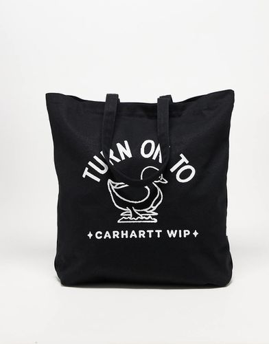 Borsa shopping unisex nera con stampa - Carhartt WIP - Modalova