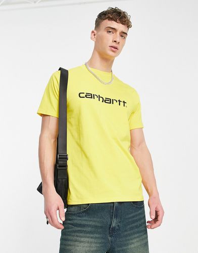T-shirt gialla con scritta - Carhartt WIP - Modalova