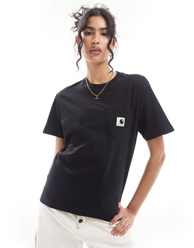 T-shirt nera con tasca - Carhartt WIP - Modalova