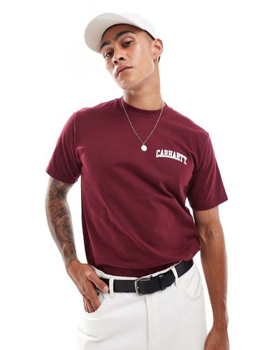 University Script - T-shirt bordeaux - Carhartt WIP - Modalova