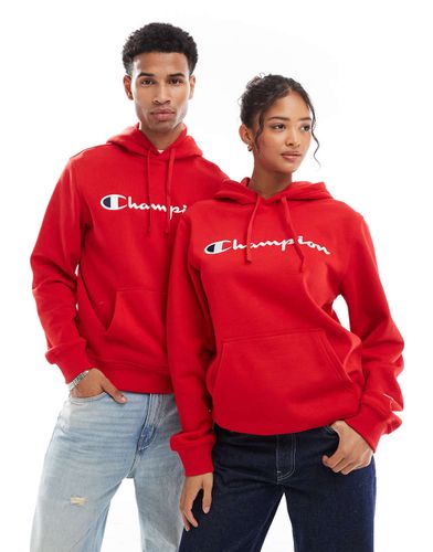 Legacy - Felpa con cappuccio unisex rossa con logo - Champion - Modalova