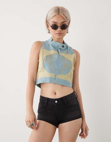 Sleezie - Short moulant en jean - délavé - Cheap Monday - Modalova