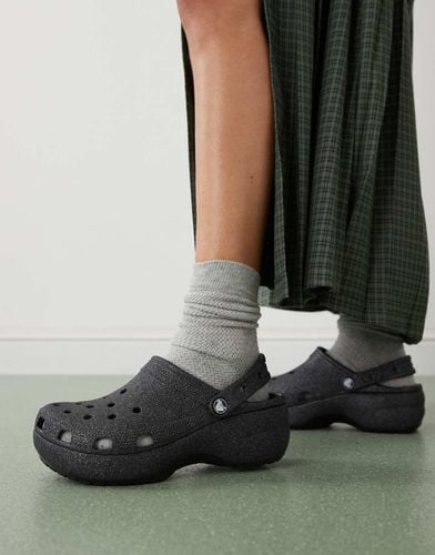 Zoccoli classici neri glitterati con plateau - Crocs - Modalova