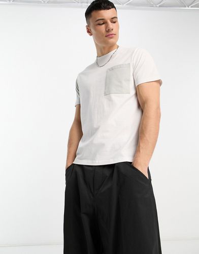 T-shirt vestibilità classica color block bianca - Another Influence - Modalova