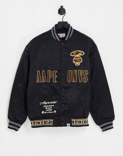 AAPE By A Bathing Ape - Lux - Giacca college nera - AAPE BY A BATHING APE® - Modalova