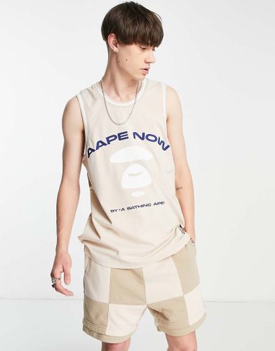 AAPE By A Bathing Ape - Rock Climber - Canotta double-face in rete beige - AAPE BY A BATHING APE® - Modalova