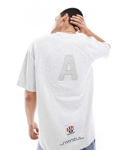 Aape by A Bathing Ape - T-shirt grigia con logo in rilievo - AAPE BY A BATHING APE® - Modalova