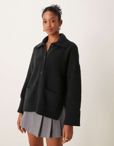 Cardigan con colletto e bottoni - Abercrombie & Fitch - Modalova