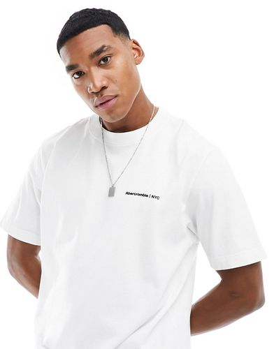 Microscale Trend - T-shirt bianca con logo - Abercrombie & Fitch - Modalova