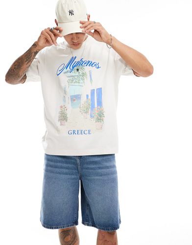 Preppy Luxe - T-shirt color crema con stampa - Abercrombie & Fitch - Modalova