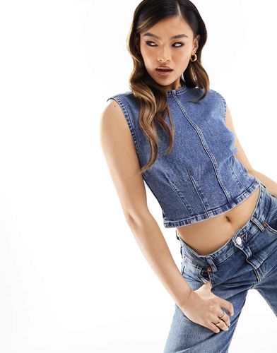 Top in denim medio - Abercrombie & Fitch - Modalova