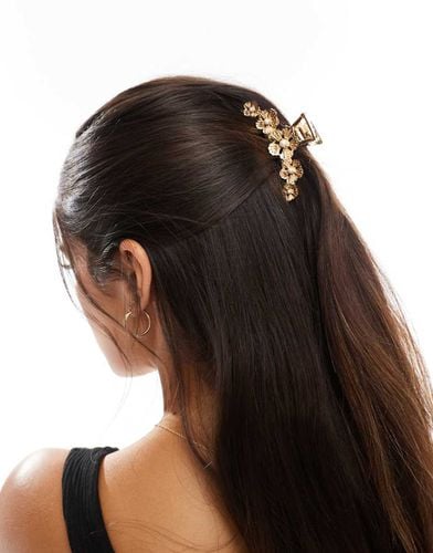 Pinza dorata per capelli con fiori - Accessorize - Modalova