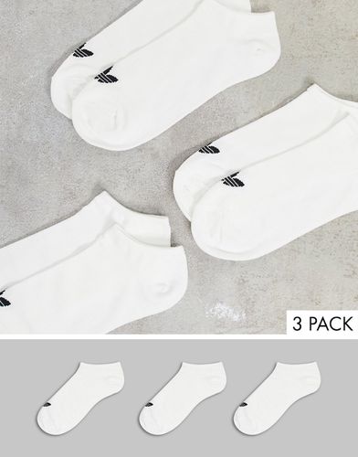 Adicolor Trefoil - Confezione da 3 paia di calzini sportivi bianchi con logo con trifoglio - adidas Originals - Modalova