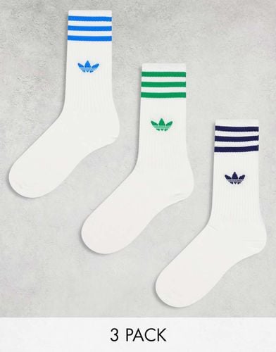 Confezione da 3 paia di calzini alti bianchi e - adidas Originals - Modalova