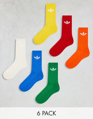 Confezione da 6 paia di calzini con trifoglio arcobaleno - adidas Originals - Modalova