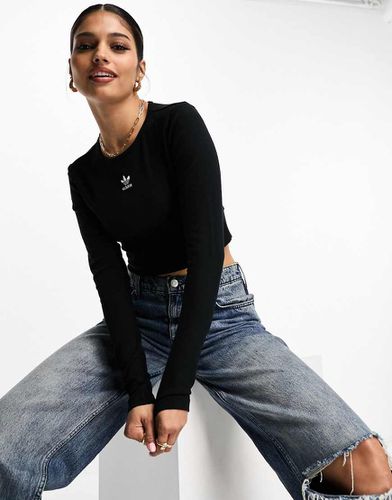 Essential - Crop top a maniche lunghe a coste - adidas Originals - Modalova