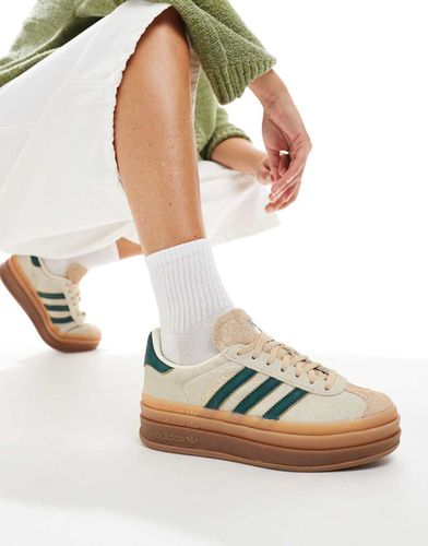 Gazelle Bold - Sneakers crema e verdi con suola platform in gomma - adidas Originals - Modalova