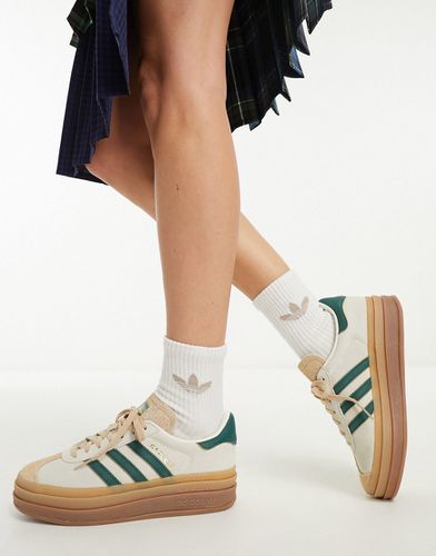 Gazelle Bold - Sneakers crema e verdi con suola platform in gomma - adidas Originals - Modalova