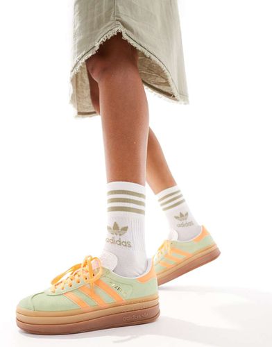 Gazelle Bold - Sneakers menta e arancione con suola platform - adidas Originals - Modalova