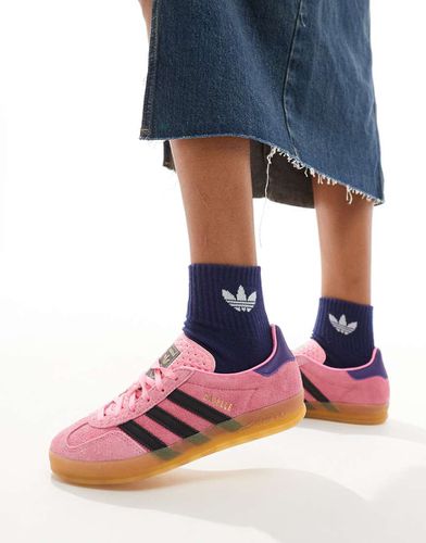 Gazelle Indoor - Sneakers rosa e nere con suola in gomma - adidas Originals - Modalova